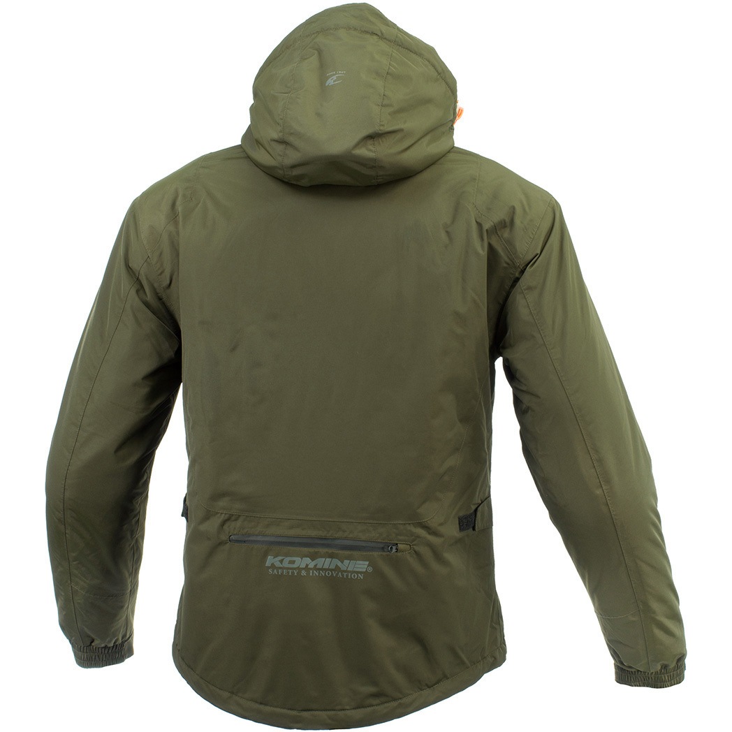 KOMINE] バイク用 ジャケットプロテクトメッシュパーカー オリーブ L