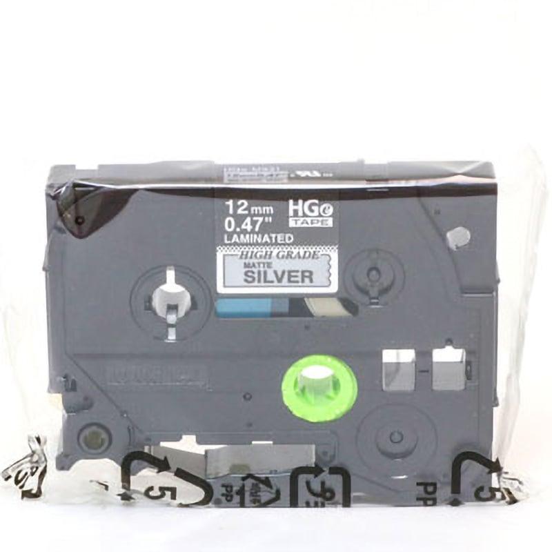 HGe-M931V ピータッチ ラミネートテープ HGeテープ brother(ブラザー) 銀マット 幅12mm 1箱(5巻)
