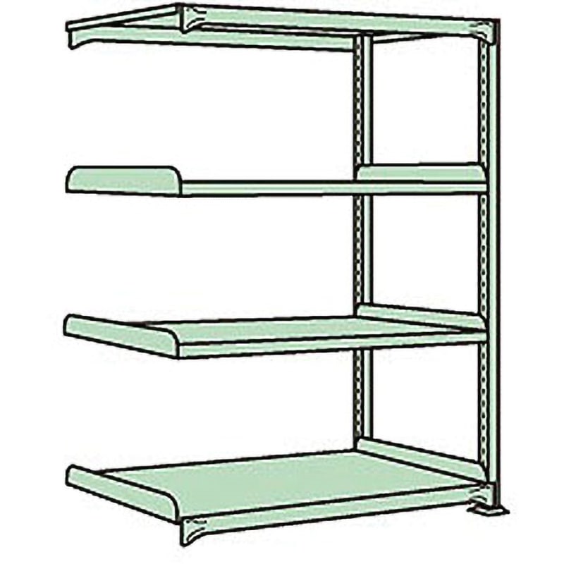 サカエ 中量棚B型(500kg/段・連結・高さ1500mm・4段タイプ) B-9544R 中量棚B型 500kg&frasl;段 連結 高さ1500mm 4段タイプ W900×
