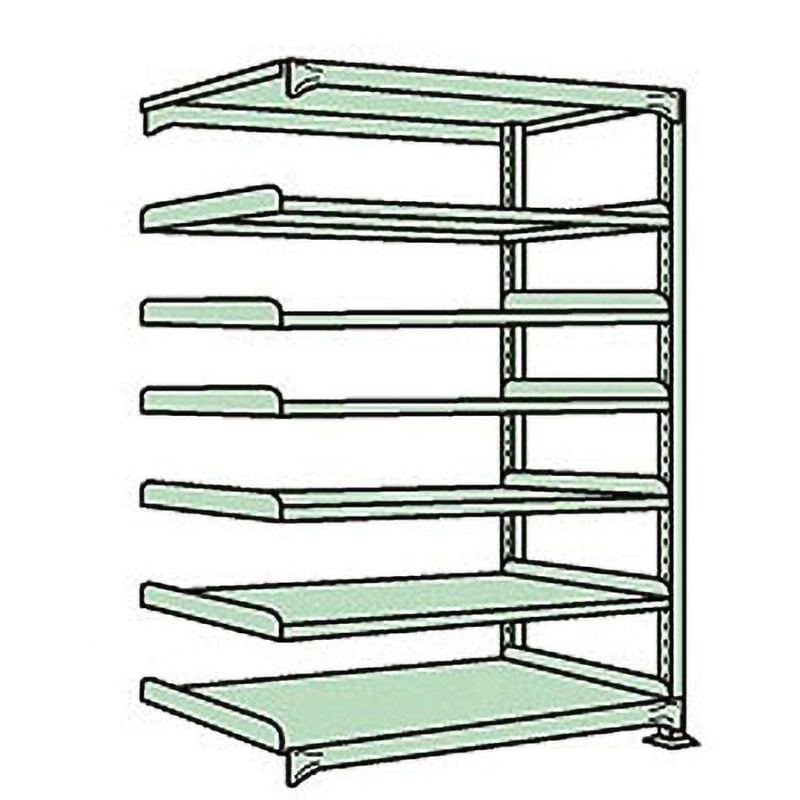 ND-3127R 軽中量棚 サカエ 連結タイプ 荷重600kg グリーン色 高さ2400mm奥行450mm  ND-3127R