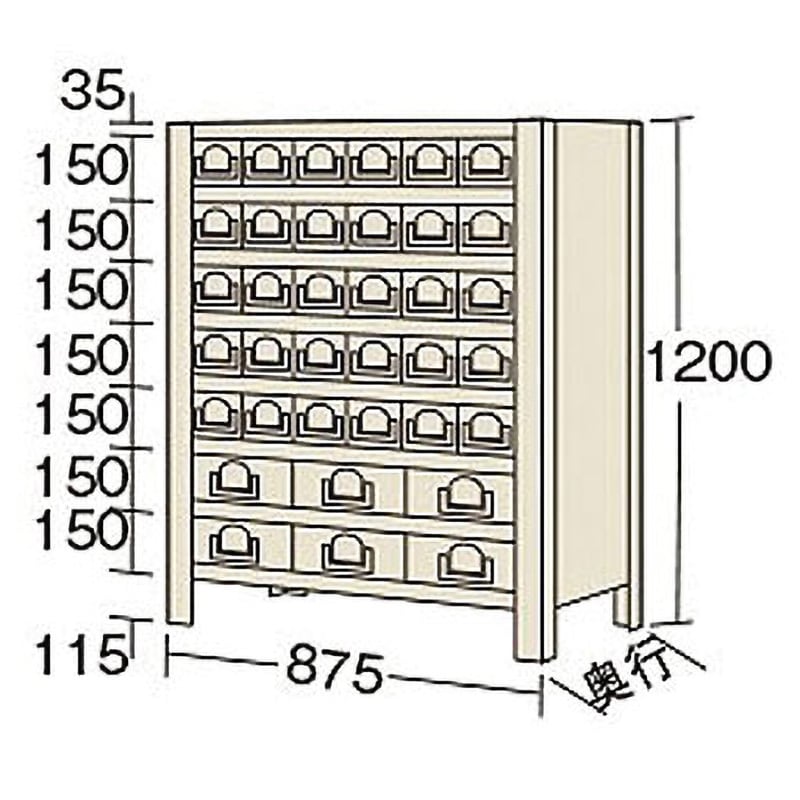 KW8118-36 物品棚KW型 サカエ 外寸法875×300×1200mm  KW8118-36