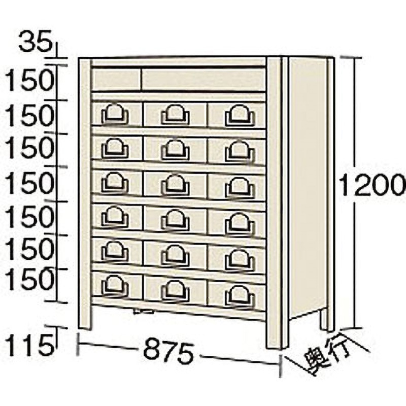 KW8118-18 物品棚KW型 サカエ 外寸法875×300×1200mm  KW8118-18