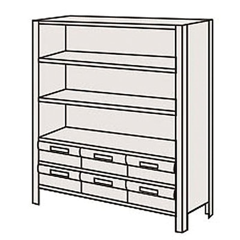 LEK8116-6T 物品棚LEK型樹脂ボックス サカエ 外寸法875×300×1200mm  LEK8116-6T