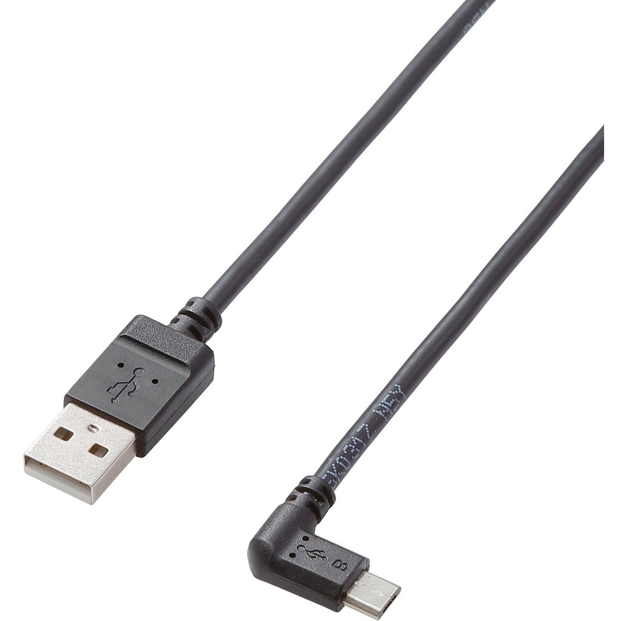 TB-AMBXL2U12BK USBケーブル A-microB USB2.0 L字 2A出力