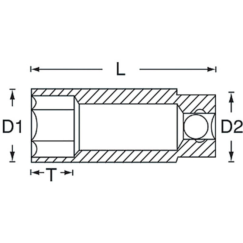11406 ディープソケット SIGNET(シグネット) 二面幅6mm寸法6mm