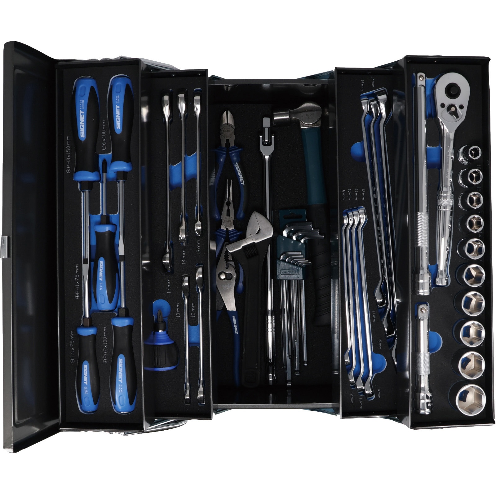 54007 メカニックツールセット両開き トレイ付 12．7SQ 1セット SIGNET