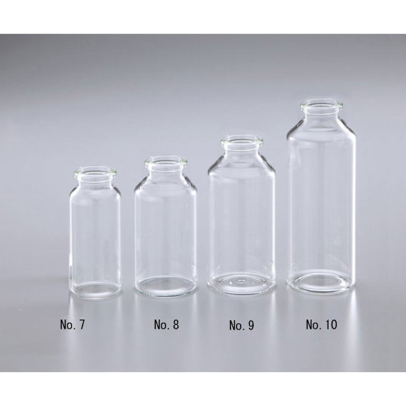0501-212 広口バイアル瓶 マルエム[理化学・容器] 褐色 本体/硼珪酸ガラス 50mL  1ケース(50本) 0501-212