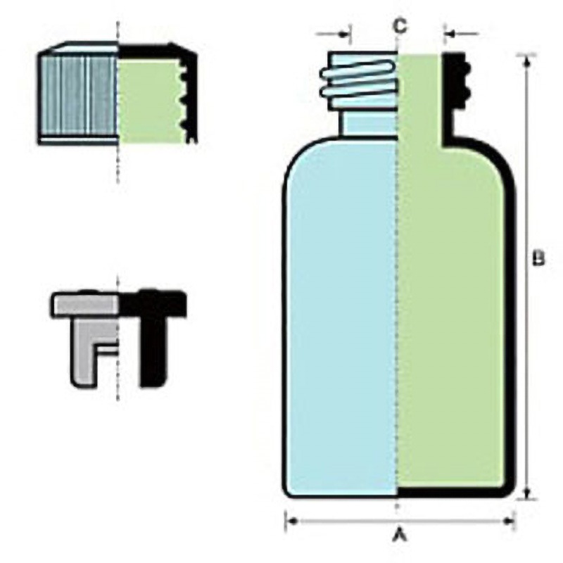 0512-09 バキュームバイアル マルエム(理化学・容器) 20mL 褐色 1  