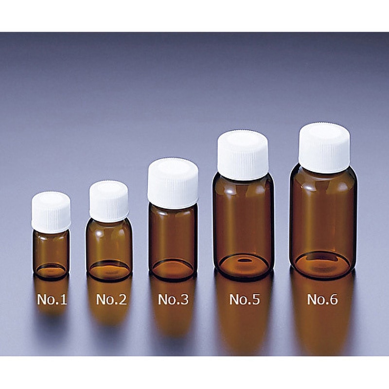 0512-09 バキュームバイアル マルエム(理化学・容器) 20mL 褐色 1  