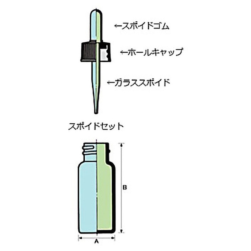 0813-04 ミニスポイド瓶 マルエム(理化学・容器) 8mL 1ケース(30本  