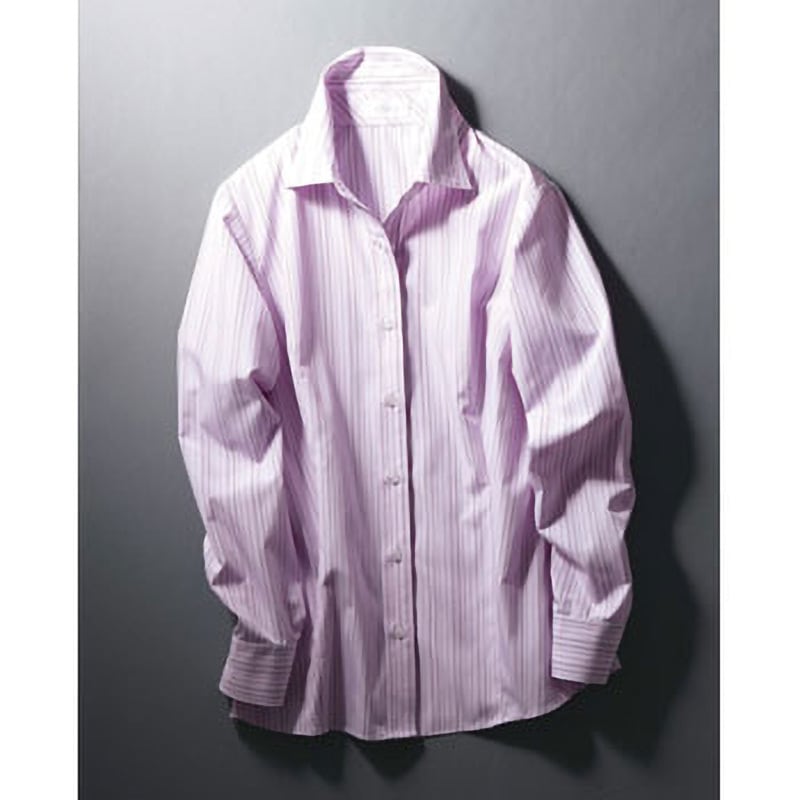 EWB-598 enjoy EWB-598 Smart Stripe 長袖シャツブラウス カーシーカシマ 女性用 ピンク色 11号サイズ