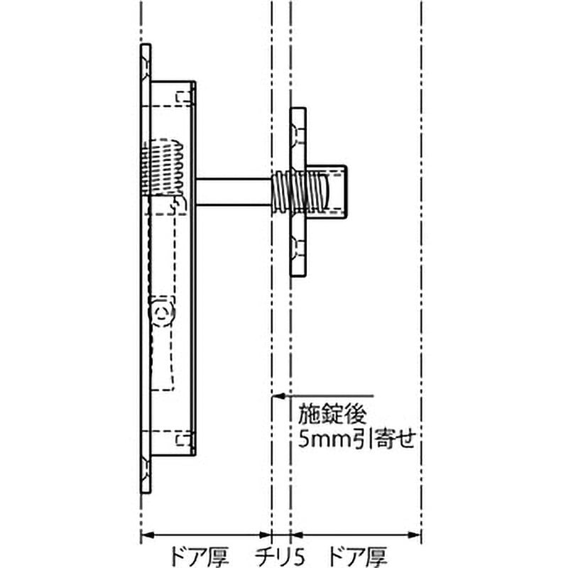 500N-105-1 角引手付捻締 サテンニッケル 1個 BEST[金物] 【通販