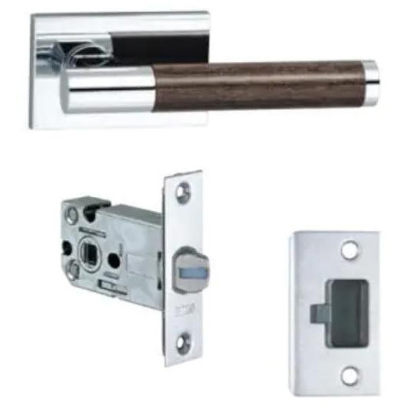 LS-81B-1YBJ-Cr ハイレバーNo.81 空錠セット GIKEN(川口技研) 樹脂製カバー横長角座タイプ 適合扉厚33～40mm  LS-81B-1YBJ-Cr