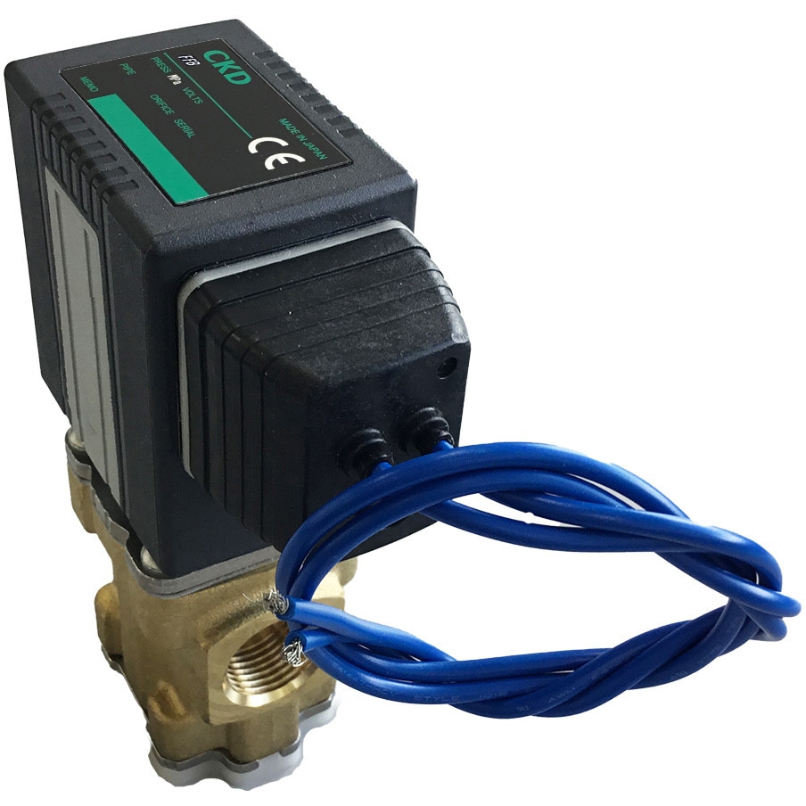 FFB-3206A2C3A1 直動式2ポート電磁弁 マルチフィット(R) NO(通電時閉)形 FFBシリーズ 黄銅ボディ(FFB-3206A～) CKD 材質(シール)NBR オリフィス径2mm接続口径Rc1/8