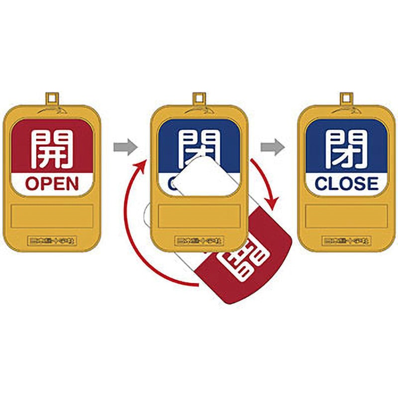 特15-360B 回転式バルブ開閉札 1個 日本緑十字社 【通販モノタロウ】