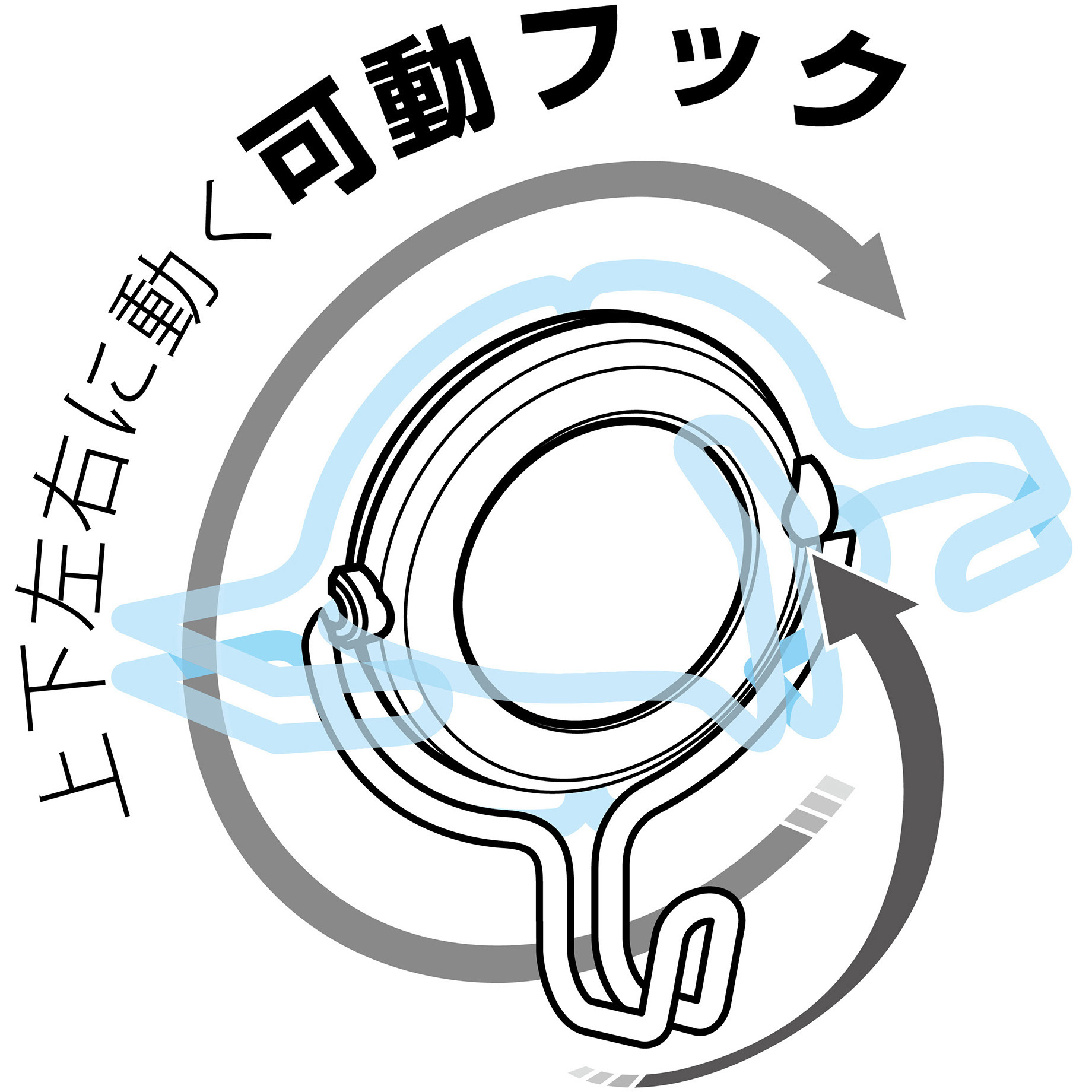 MG-757W 強力マグネットフック(可動式フックタイプ) 日本緑十字社 白色