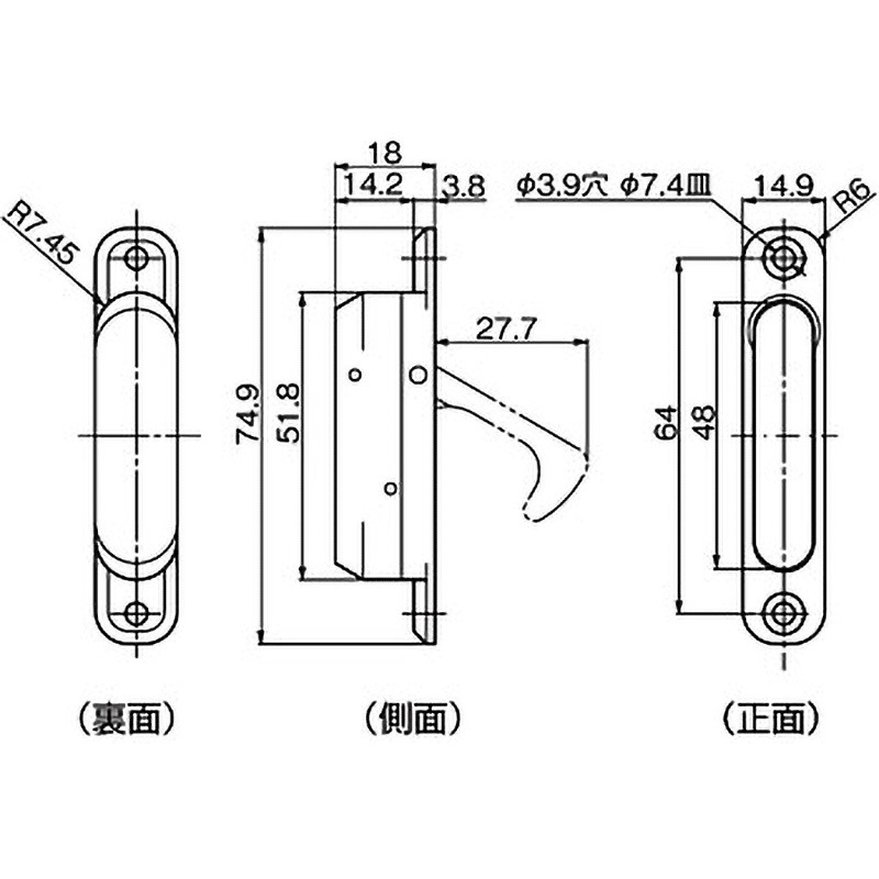 手掛けフック 手掛けフック アトムリビンテック クロームメッキ色