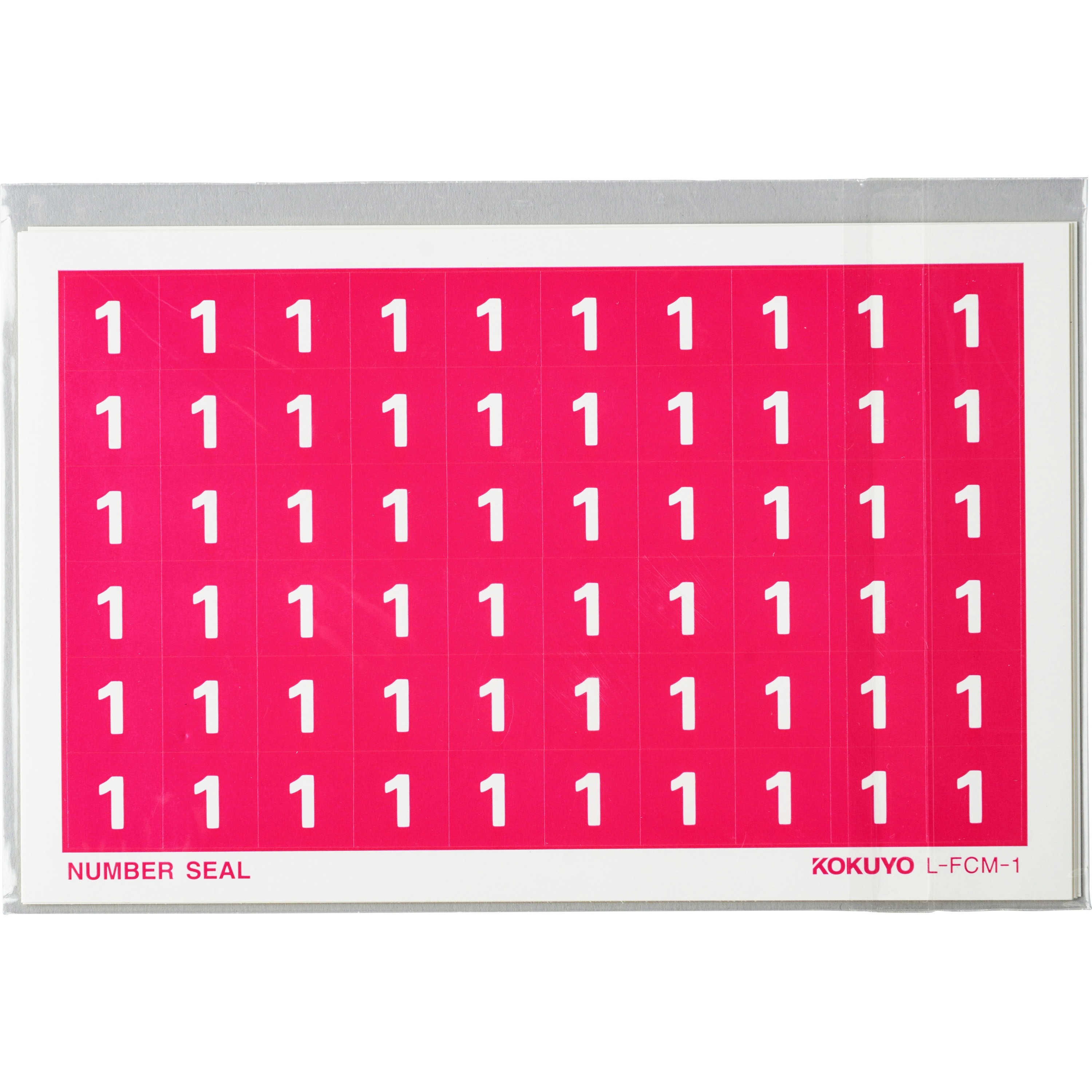 L-FCM-1 ナンバーシールミックス ハードカラー コクヨ 1パック(60片×5