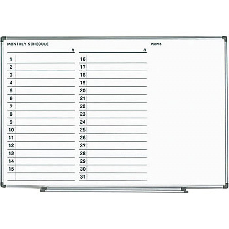 FB-SL152MW ホワイトボード(軽量タイプ)月行事横書き コクヨ 塗装鋼板 グリーン購入法:適合 月行事ヨコ書き   FB-SL152MW