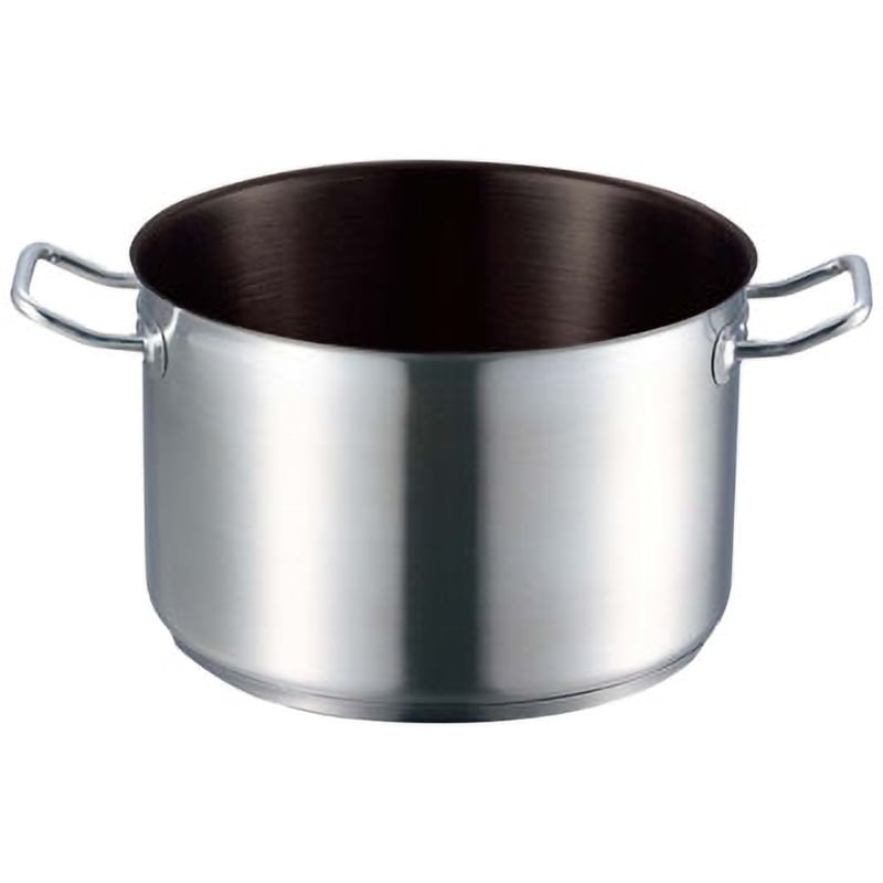 EBM 18-8 プロシェフIH 半寸胴鍋  蓋無ノンスティック EBM(江部松商事) 容量13.8L サイズ30cm外径312mm