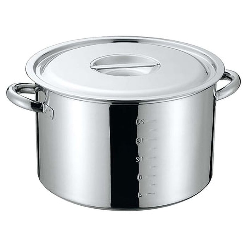 ステンレス クローバー　半寸胴鍋 30cm 蓋付き　13L ステンレス クローバー 半寸胴鍋 30cm 蓋付き 13L 業務用 大鍋の