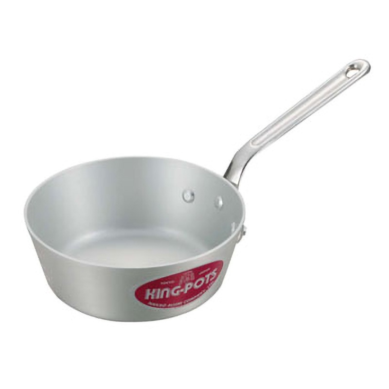 15cm キングアルマイト テーパー鍋(目盛付) ナカオアルミ 容量0.8L サイズ15cm外径155mm