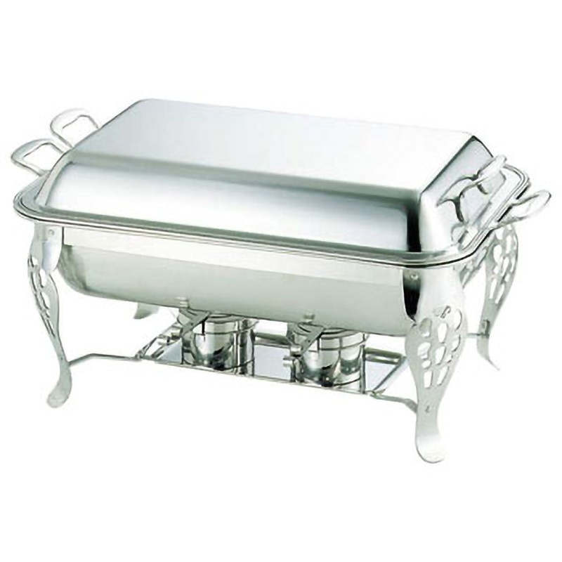 22インチ UK 18-8 共柄 角チューフィングディッシュ シングル用中鍋 1台 UK(三宝) 【通販モノタロウ】