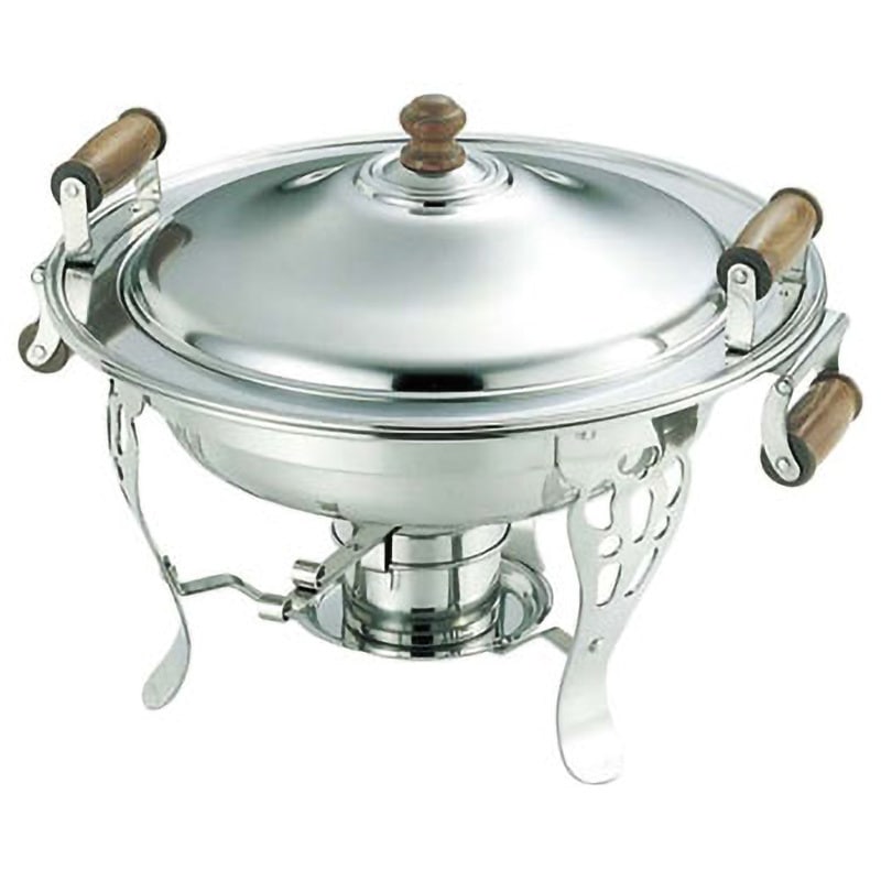 13．5インチ UK 18-8 木柄 丸チューフィングディッシュ(両手)用 蓋 1個 UK(三宝) 【通販モノタロウ】