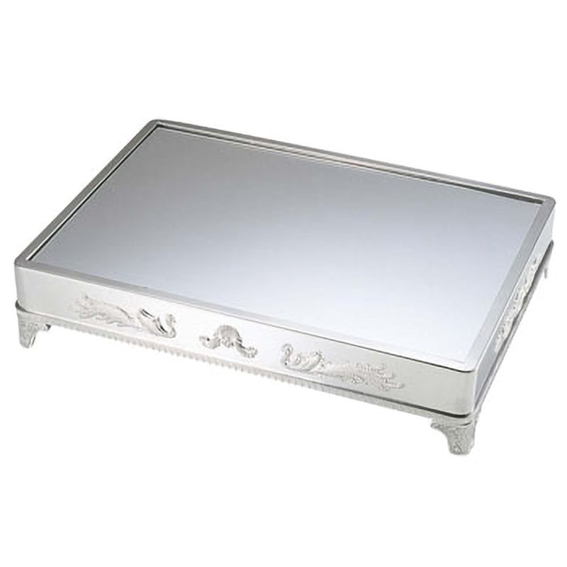 20インチ UK 18-8 角 ミラープレート(アクリル)足付 1個 UK(三宝) 【通販モノタロウ】