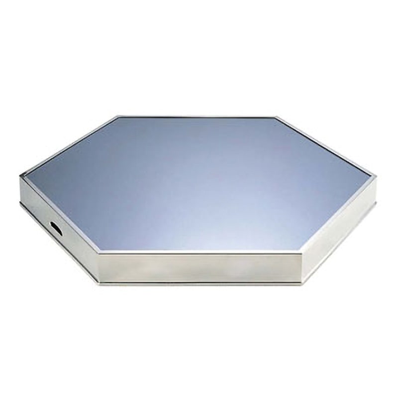 UK 18-8 丸 ミラープレート アクリル 無地 24インチ 1286501 (63-7168-95) 24インチ UK 18-8 丸 ミラープレート(アクリル)足付無地 1個 UK(三宝