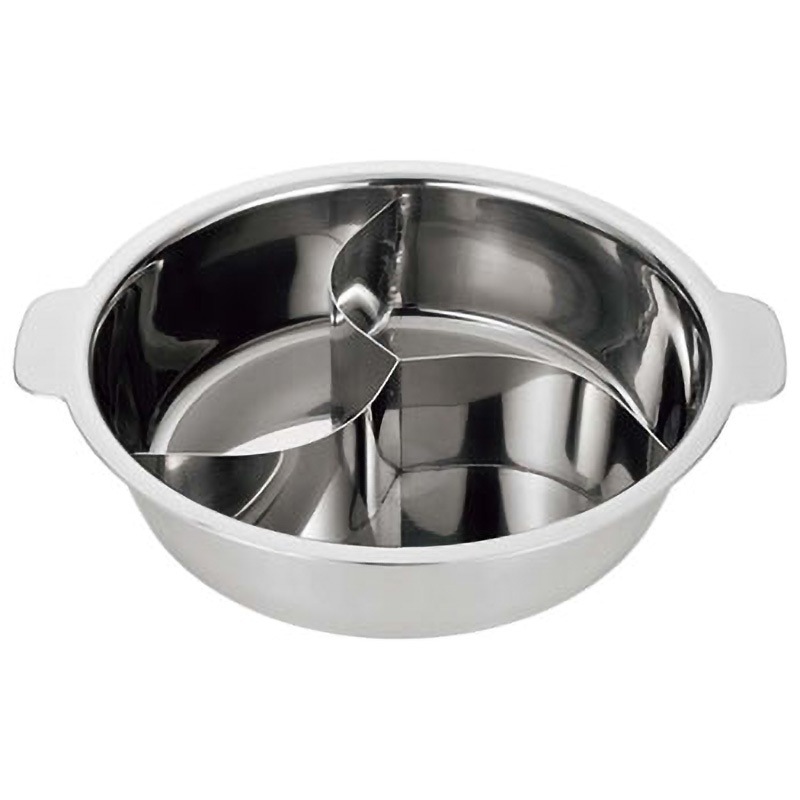 SW電磁用ちり鍋 2仕切 26cm 和田助製作所 IH対応（QTL4726）9-2094-1002