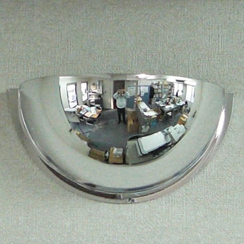 R-30H 防犯ミラー 半球ミラーハーフ 330×165×100 1台 信栄物産 【通販モノタロウ】