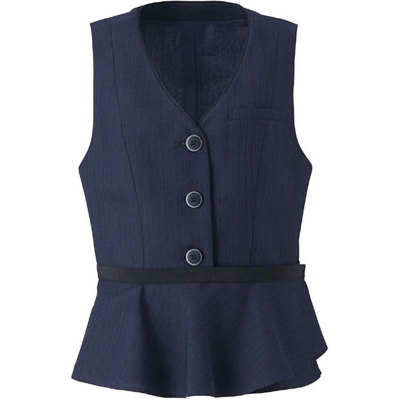 EAV-665 ENJOY EAV-665 Color Tweed ベスト カーシーカシマ 女性用 ネイビー色 15号サイズ