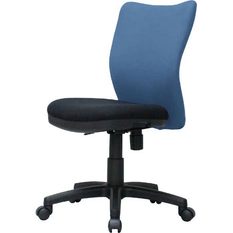 K-922(BL) オフィスチェア 弘益 張地:布 ブルー色 本体幅460mm奥行530mm高さ850～955mm 16,086円