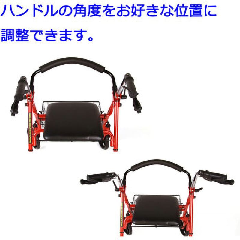 10257RD-1 歩行車 ピアチェーレウノ Drive Devilbiss(ドライブデヴィルビス) レッド色 幅610mm奥行600mm 1個  10257RD-1 - 【通販モノタロウ】