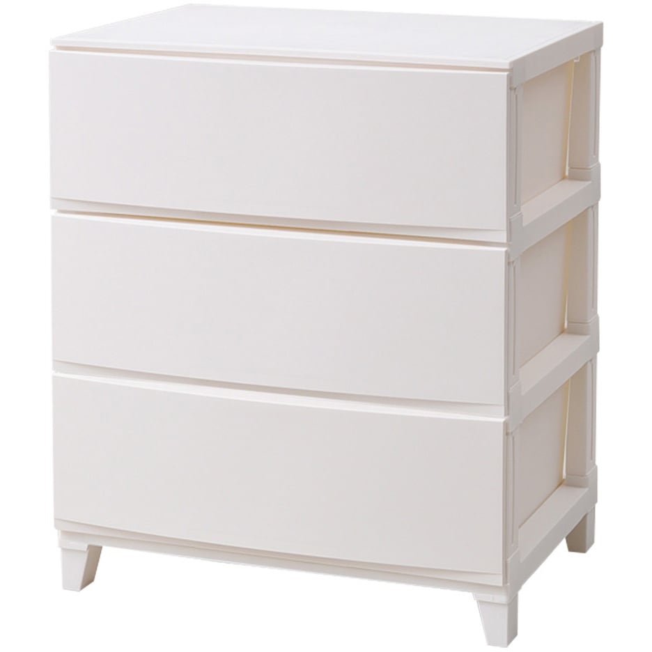 RSD-S543WH 収納チェスト ルームス 3段 ワイド サンカ ホワイト ツヤ