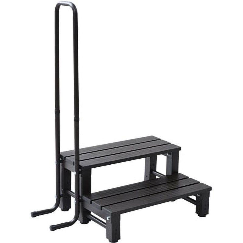 YM-8002H(DBR) 取っ手付きアルミ2段踏み台 セーフティステップ 1台 YAMAZEN(山善) 【通販モノタロウ】