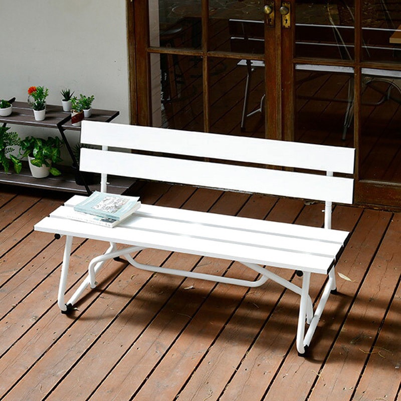 アルミ製ベンチ 幅120cmKAB-1205GM(RD)レッド KAB-1205GM(RD) アルミ パークベンチ YAMAZEN(山善) 幅1200mm