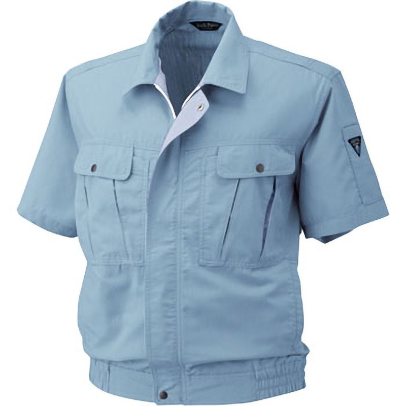 JP162 半袖ブルゾン JP162 アルトコーポレーション 春夏 グレイッシュブルー色 S着丈62cm