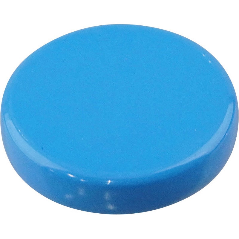 B271J-B 両面強力カラーマグネット スマートバリュー 青色 1箱(10個