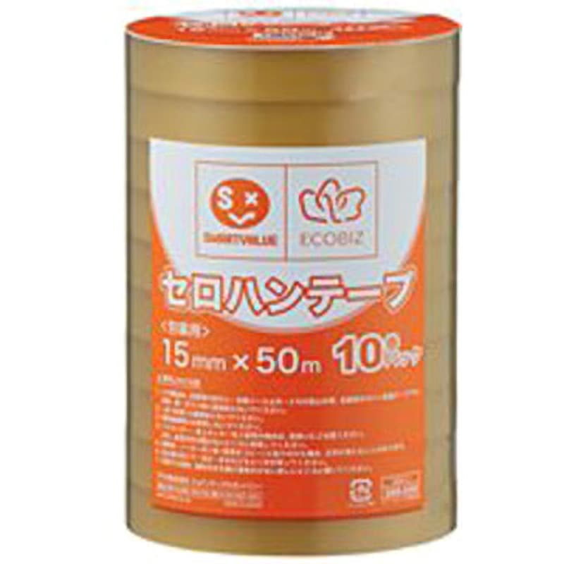 B641J-200 セロハンテープ スマートバリュー 透明色 大巻 業務用  1箱(200巻) B641J-200