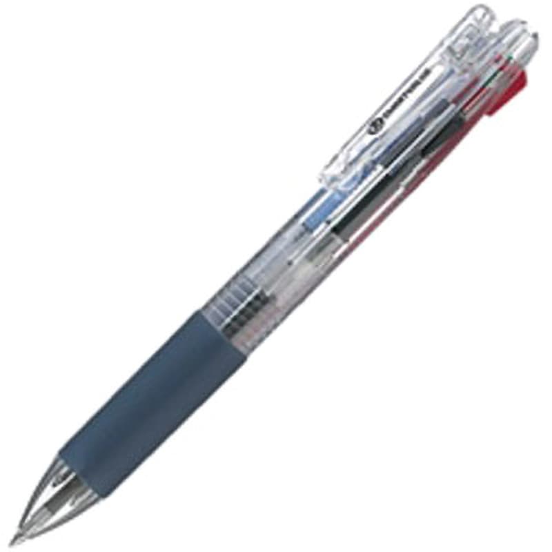 多色ボールペン 透明 赤 青 黒 H038J-4C10 多色ボールペン透明 スマートバリュー 油性 本体 4色 黒
