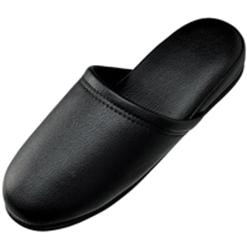 N117J-BK スリッパ スマートバリュー 抗菌 材質PVC ブラック色 サイズ(内寸)約26.5cm 1セット(10足) N117J-BK