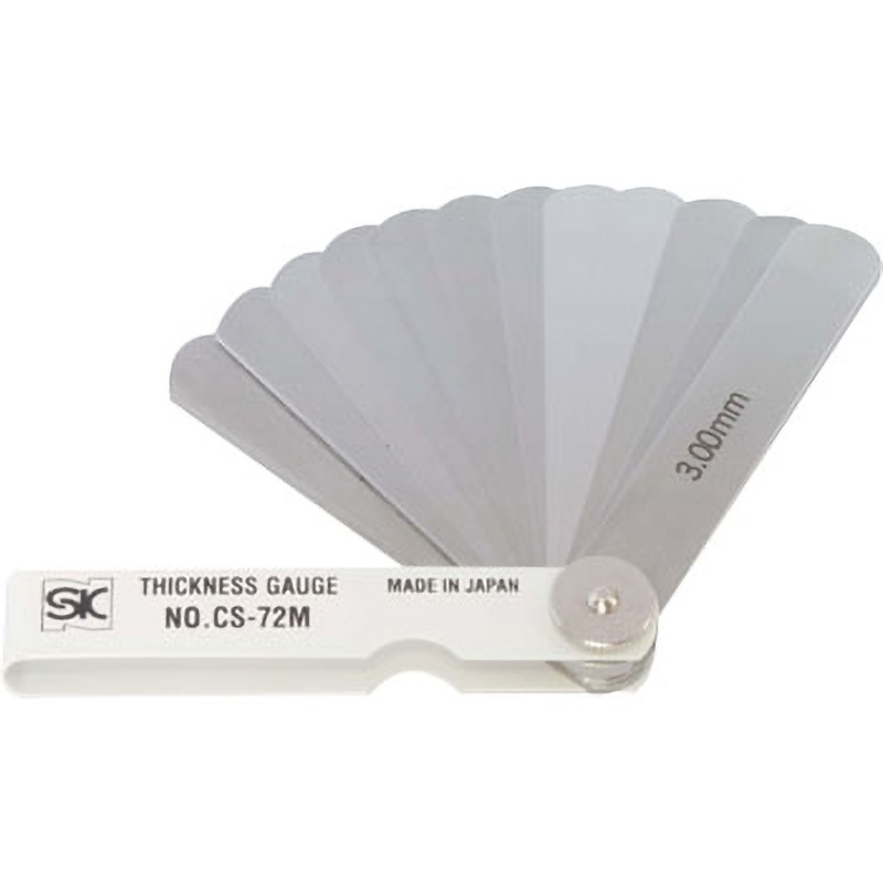 CS-72M白 シクネスゲージカラースリーブタイプ 1セット(12枚) SK(新潟精機) 【通販モノタロウ】