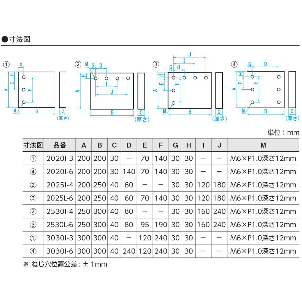 2020I-3 治具プレート ねじ穴×3 SK(新潟精機) 平面度5μm 【通販 