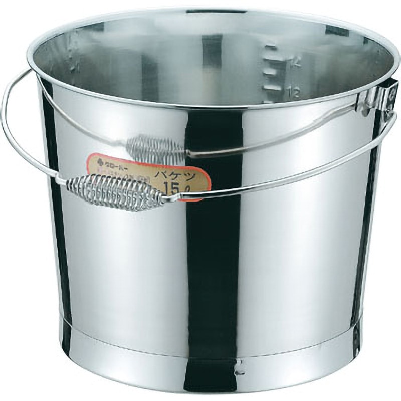 8L 18-8バケツ(プレス)目盛付バネハンドル 1個 大屋金属 【通販モノタロウ】