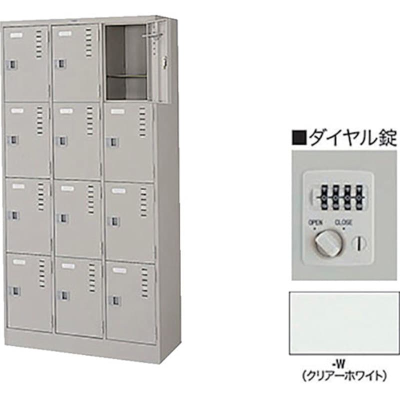 LK12D-W ロッカーダイヤル錠タイプ ナイキ クリアーホワイト色   LK12D-W