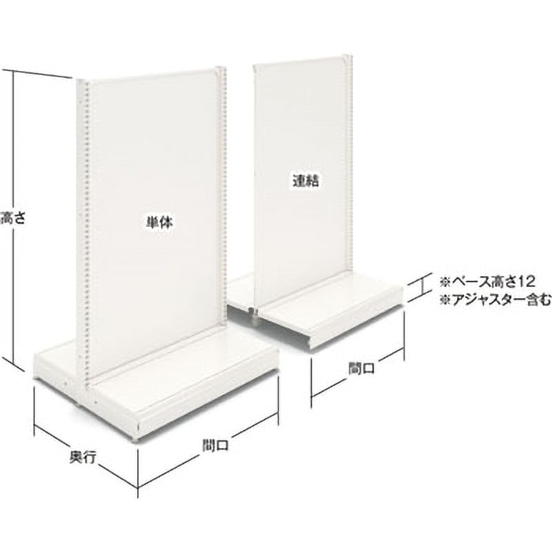 UL両面バックボード 間口75cm 連結 中日販売 342-65-25 (63-2851-23) 中日販売 UL両面バックボード 間口75cm 連結 342-29-25 (63-2850-86)