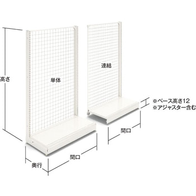 UL片面バックボード 間口90cm 単体 中日販売 382-10-25 (63-2855-46) ユニット什器ULシリーズ 片面バックボードK 間口900mm (単体タイプ