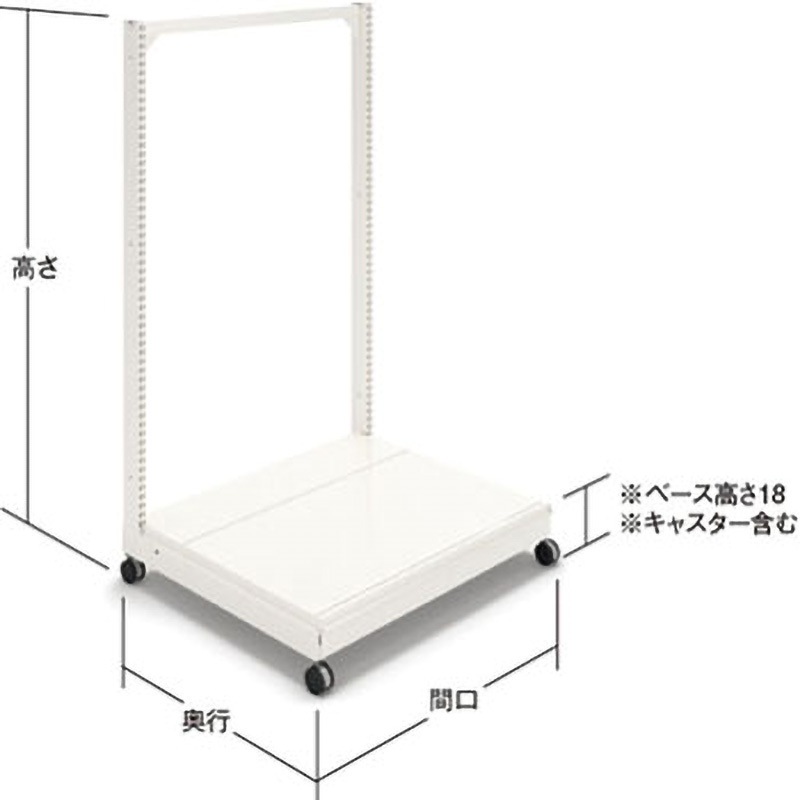 3067-25 ユニット什器ULシリーズ特価台 片面バックオープンK (単体タイプ・キャスター付) 中日販売 高さ157cm  3067-25 28,386円